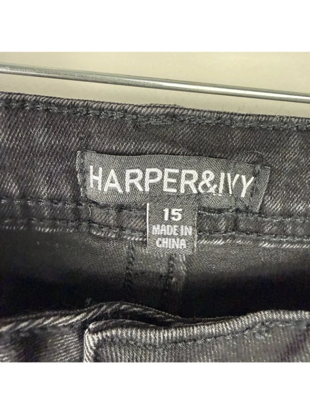 Harper Ivy Bootcut Jeans Womens Size 12/14 Black NWT Embellished Rhinestone